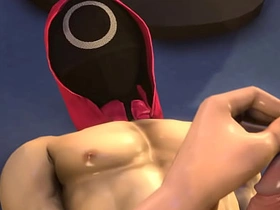 鱿鱼游戏同人——轮休的圆圈守卫 big chinese gay raw porn